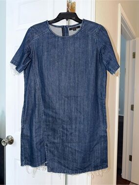 All Saints Indigo Denim Mini Dress